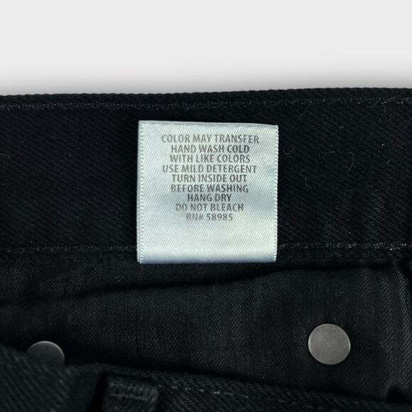 Carmar Emelia High Rise Straight Leg Raw Hem Distressed Black Jeans Size 27 - Picture 5 of 8